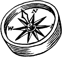 A coloring page of maps and compass